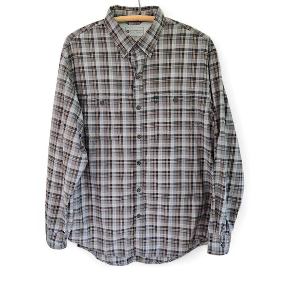 G.H. Bass & Co. Other - G.H. Bass & Co. Explorer Plaid Button-Up Shirt Brown/Blue Long Sleeve L